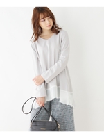 シフォンヘムストレッチチュニック/ライトグレー(011)