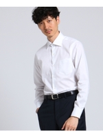 シャドーパターンドレスシャツ[ メンズ ビジネス フォーマル ]/ホワイト(002)