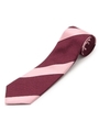 シャドー千鳥ストライプネクタイ/ボルドー(364)