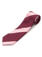 シャドー千鳥ストライプネクタイ/ボルドー(364)