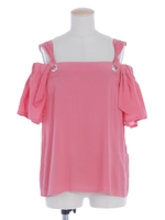 ショルダーリボンブラウス/ピンク