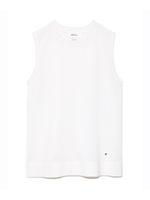 シルク混ハイゲージノースリーブニット/WHT