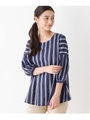 ストライプドビーシャツ/ネイビー(393)