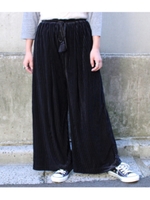 ストライプベロアPT/ブラック(027)