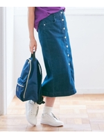 ストレッチデニムスカート/ブルー(092)