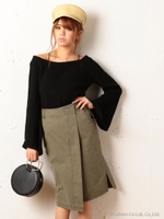 スリットタイトスカート/カーキ