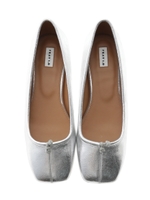 センターステッチフラットシューズ/SLV