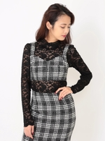 チェックツィードビスチェ/GRAY