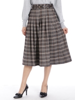 チェックワイドパンツ/ハイ