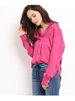 テンセルサテンヴィンテージブラウス/ラズベリーピンク(073)