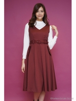 トレンチ風ジャンスカワンピース/チャ