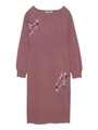 ドルマンエンブロイダリーニットワンピース/PNK