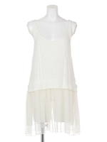 ニットチュールワンピ/White