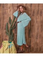 ニットロングワンピース/ライトブルー(038)