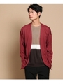 ノーカラーカーディガン/ボルドー(064)