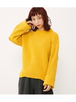 ハイネックモールニットTOPS/YEL