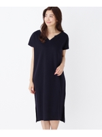 ハニカムロングワンピース/ネイビー(093)