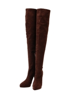 バックストリングニーハイブーツ/BROWN