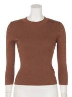 バックデザインニット/モカ