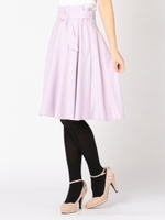 バックルベルト付フレアスカート/ラベンダー