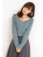 パールチャームニット/グリーン(140)