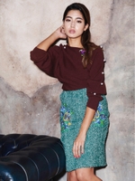 パールドルマンニット/ブラウン