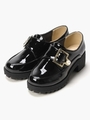 パールベルトシューズ/ブラック柄