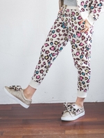 ヒョウ柄ジャージパンツ/BR