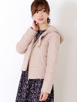 フーテッドコンパクトダウン/茶系