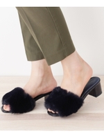 ファーサンダル/スエードサンダル/ネイビー(993)