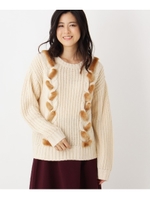 フェイクファーケーブル/ベージュ(052)