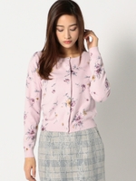 フラワープリントカーデ/ラベンダー