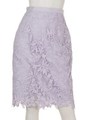 フラワーレースタイトスカート(ホワイト・ミント・ネイビー・ラベンダー)/ラベンダー