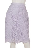 フラワーレースタイトスカート(ホワイト・ミント・ネイビー・ラベンダー)/ラベンダー