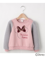 フリーススリーブ裏ボアカットソー（ミニーマウス）/ピンク(072)