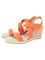 フロントゴムウェッジソールサンダル/オレンジ