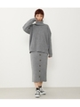フロントスリットボタンニットSK/T.GRY