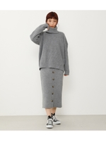 フロントスリットボタンニットSK/T.GRY