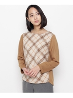 ブラッシュドチェック プルオーバー/ライトベージュ(251)