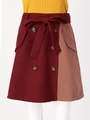 ブロッキングトレンチスカート/ボルドー