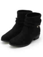 プチベルト柔らかショートブーツ/ブラック(019)