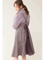 プリーツボウバックジャンパースカート/ボルドーチェック1(071)