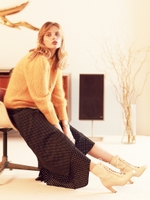 プリーツレイヤードスカート/DOT