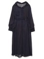 ベルト付ロングシャツガウン/NVY