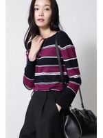 マルチボーダーニット/ネイビー1(121)