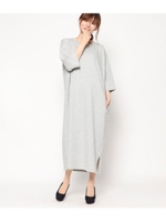 ミニ裏毛ビッグスリットワンピー/グレー(006)