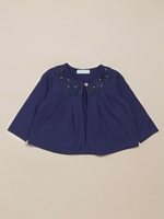 ヨークチュール7分袖ボレロ/ネイビー