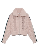 ラインケーブルカーディガン/PNK