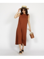 ラインステッチワンピース/ブラウン(042)