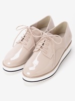 ラインソールシューズ/ベージュ